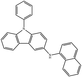 N-(1-NAPHTHYL)-N-(9-PHENYLCARBAZOL-3-YL)AMINE, 894791-44-7, 结构式