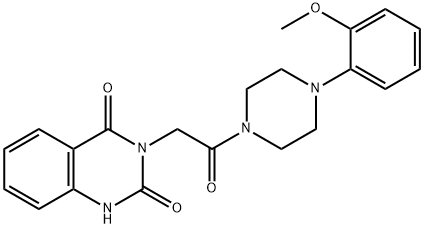 2-hydroxy-3-{2-[4-(2-methoxyphenyl)piperazin-1-yl]-2-oxoethyl}quinazolin-4(3H)-one 结构式