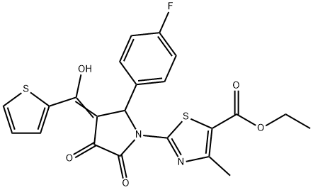895839-92-6 (E)-ethyl 2-(2-(4-fluorophenyl)-3-(hydroxy(thiophen-2-yl)methylene)-4,5-dioxopyrrolidin-1-yl)-4-methylthiazole-5-carboxylate