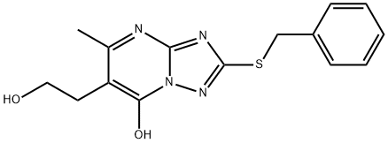 2-(benzylthio)-6-(2-hydroxyethyl)-5-methyl-[1,2,4]triazolo[1,5-a]pyrimidin-7-ol Structure