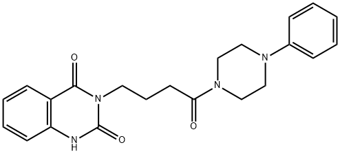 2-hydroxy-3-[4-oxo-4-(4-phenylpiperazin-1-yl)butyl]quinazolin-4(3H)-one 化学構造式