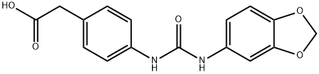 2-(4-(3-(benzo[d][1,3]dioxol-5-yl)ureido)phenyl)acetic acid|