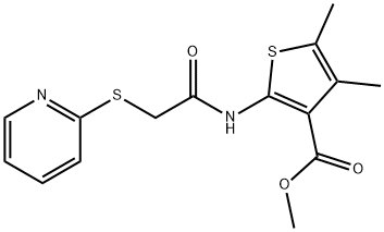 methyl 4,5-dimethyl-2-(2-(pyridin-2-ylthio)acetamido)thiophene-3-carboxylate Structure