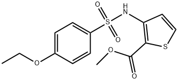 methyl 3-(4-ethoxyphenylsulfonamido)thiophene-2-carboxylate Struktur