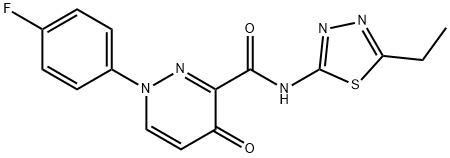 N-(5-ethyl-1,3,4-thiadiazol-2-yl)-1-(4-fluorophenyl)-4-oxo-1,4-dihydro-3-pyridazinecarboxamide Structure