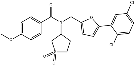N-{[5-(2,5-dichlorophenyl)-2-furyl]methyl}-N-(1,1-dioxidotetrahydro-3-thienyl)-4-methoxybenzamide Structure