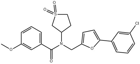 N-{[5-(3-chlorophenyl)-2-furyl]methyl}-N-(1,1-dioxidotetrahydro-3-thienyl)-3-methoxybenzamide|