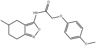 2-(4-methoxyphenoxy)-N-(5-methyl-4,5,6,7-tetrahydro-2,1-benzisoxazol-3-yl)acetamide Structure