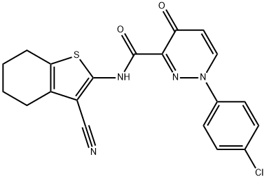 1-(4-chlorophenyl)-N-(3-cyano-4,5,6,7-tetrahydro-1-benzothien-2-yl)-4-oxo-1,4-dihydro-3-pyridazinecarboxamide Structure