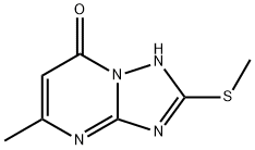 5-methyl-2-(methylsulfanyl)[1,2,4]triazolo[1,5-a]pyrimidin-7(4H)-one, 89853-03-2, 结构式