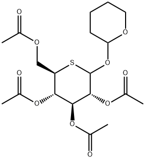 tetrahydro-2H-pyran-2-yl 2,3,4,6-tetra-O-acetyl-5-thio-D-glucopyranose Structure