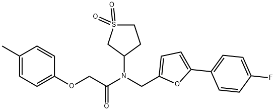 N-(1,1-dioxidotetrahydro-3-thienyl)-N-{[5-(4-fluorophenyl)-2-furyl]methyl}-2-(4-methylphenoxy)acetamide Structure