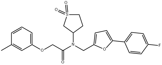 N-(1,1-dioxidotetrahydro-3-thienyl)-N-{[5-(4-fluorophenyl)-2-furyl]methyl}-2-(3-methylphenoxy)acetamide Structure