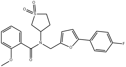 N-(1,1-dioxidotetrahydro-3-thienyl)-N-{[5-(4-fluorophenyl)-2-furyl]methyl}-2-methoxybenzamide Structure