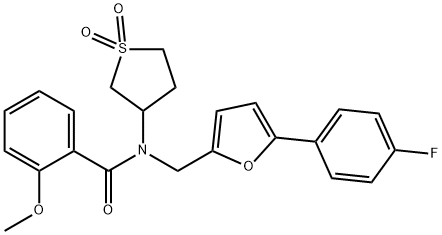 N-(1,1-dioxidotetrahydro-3-thienyl)-N-{[5-(4-fluorophenyl)-2-furyl]methyl}-2-methoxybenzamide,898629-98-6,结构式