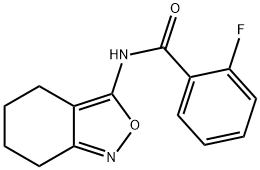 2-fluoro-N-(4,5,6,7-tetrahydro-2,1-benzoxazol-3-yl)benzamide 结构式