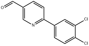 6-(3,4-dichlorophenyl)nicotinaldehyde 化学構造式