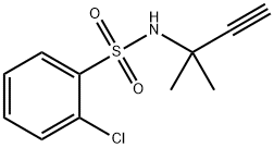 2-chloro-N-(2-methylbut-3-yn-2-yl)benzenesulfonamide Struktur