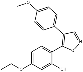 5-ethoxy-2-(4-(4-methoxyphenyl)isoxazol-5-yl)phenol Struktur