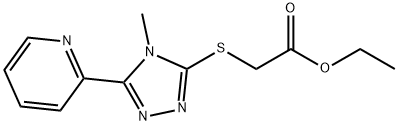 ethyl 2-((4-methyl-5-(pyridin-2-yl)-4H-1,2,4-triazol-3-yl)thio)acetate Structure