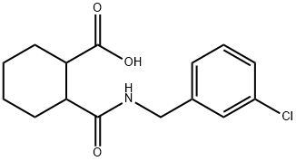 2-((3-chlorobenzyl)carbamoyl)cyclohexanecarboxylic acid Structure