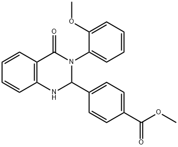 methyl 4-(3-(2-methoxyphenyl)-4-oxo-1,2,3,4-tetrahydroquinazolin-2-yl)benzoate Struktur