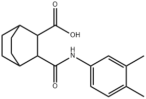 3-((3,4-dimethylphenyl)carbamoyl)bicyclo[2.2.2]octane-2-carboxylic acid Structure