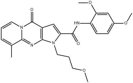 N-(2,4-dimethoxyphenyl)-1-(3-methoxypropyl)-9-methyl-4-oxo-1,4-dihydropyrido[1,2-a]pyrrolo[2,3-d]pyrimidine-2-carboxamide,900262-41-1,结构式
