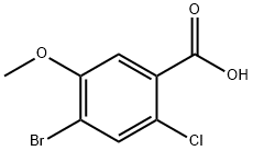 4-溴-2-氯-5-甲氧基苯甲酸, 90110-96-6, 结构式