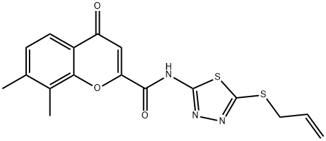 N-[5-(allylsulfanyl)-1,3,4-thiadiazol-2-yl]-7,8-dimethyl-4-oxo-4H-chromene-2-carboxamide|