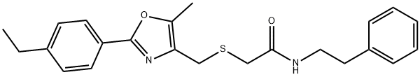 2-[[[2-(4-ethylphenyl)-5-methyl-4-oxazolyl]methyl]thio]-N-(2-phenylethyl)acetamide|CS-2716