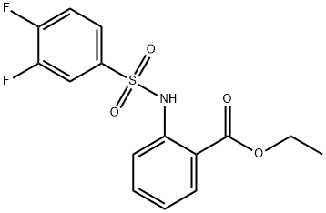 ethyl 2-(3,4-difluorophenylsulfonamido)benzoate Struktur