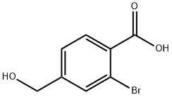 2-bromo-4-(hydroxymethyl)benzoic acid 化学構造式