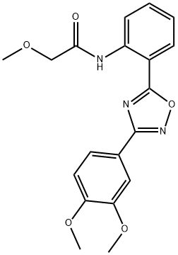 N-{2-[3-(3,4-dimethoxyphenyl)-1,2,4-oxadiazol-5-yl]phenyl}-2-methoxyacetamide Struktur