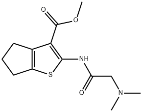 methyl 2-(2-(dimethylamino)acetamido)-5,6-dihydro-4H-cyclopenta[b]thiophene-3-carboxylate Struktur