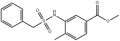 methyl 4-methyl-3-(phenylmethylsulfonamido)benzoate 结构式