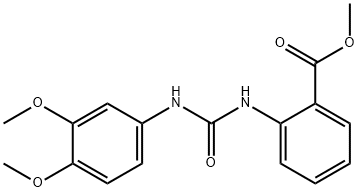 methyl 2-(3-(3,4-dimethoxyphenyl)ureido)benzoate Struktur