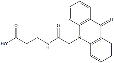 N-[(9-oxoacridin-10(9H)-yl)acetyl]-beta-alanine Struktur