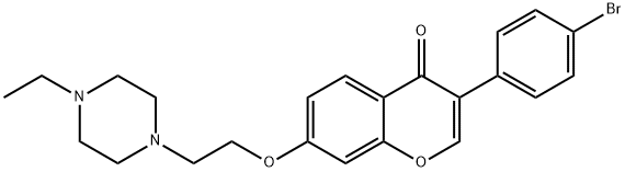 3-(4-bromophenyl)-7-[2-(4-ethylpiperazin-1-yl)ethoxy]-4H-chromen-4-one Structure