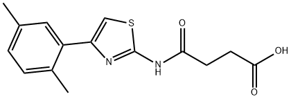 4-((4-(2,5-dimethylphenyl)thiazol-2-yl)amino)-4-oxobutanoic acid 结构式