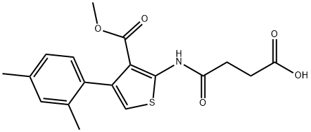 4-((4-(2,4-dimethylphenyl)-3-(methoxycarbonyl)thiophen-2-yl)amino)-4-oxobutanoic acid Struktur