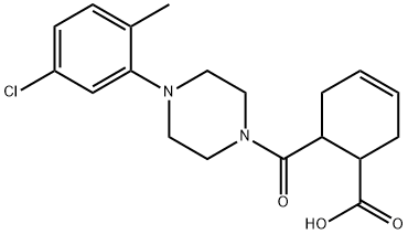 6-(4-(5-chloro-2-methylphenyl)piperazine-1-carbonyl)cyclohex-3-enecarboxylic acid Structure