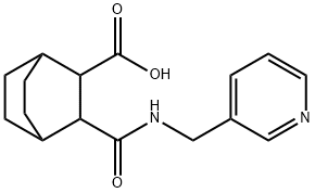 3-((pyridin-3-ylmethyl)carbamoyl)bicyclo[2.2.2]octane-2-carboxylic acid Structure
