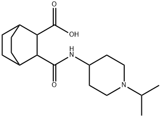 3-((1-isopropylpiperidin-4-yl)carbamoyl)bicyclo[2.2.2]octane-2-carboxylic acid 化学構造式