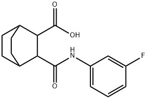 3-((3-fluorophenyl)carbamoyl)bicyclo[2.2.2]octane-2-carboxylic acid Structure