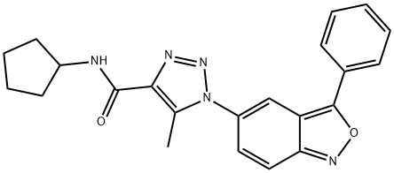 N-cyclopentyl-5-methyl-1-(3-phenyl-2,1-benzoxazol-5-yl)-1H-1,2,3-triazole-4-carboxamide,904810-42-0,结构式