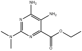 Ethyl 5,6-diamino-2-(dimethylamino)pyrimidine-4-carboxylate Structure