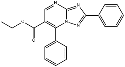 ethyl 2,7-diphenyl[1,2,4]triazolo[1,5-a]pyrimidine-6-carboxylate Struktur