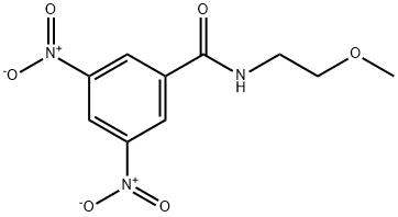 N-(2-methoxyethyl)-3,5-dinitrobenzamide 化学構造式