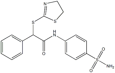 2-(4,5-dihydro-1,3-thiazol-2-ylsulfanyl)-2-phenyl-N-(4-sulfamoylphenyl)acetamide,909365-02-2,结构式